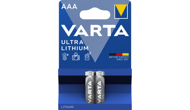 Varta patarei Ultra Lithium Micro AAA LR03 2tk