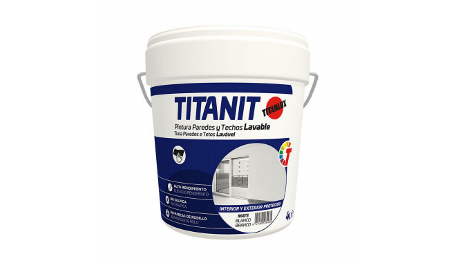 Värv Titanlux Titanit 029190004 Lakke Sein Pestav Valge Matt 4 L