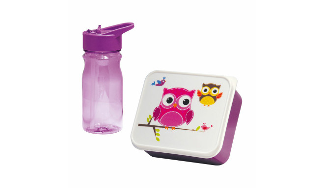 Picnic Holder and Bottle Included Mondex Owl Pink