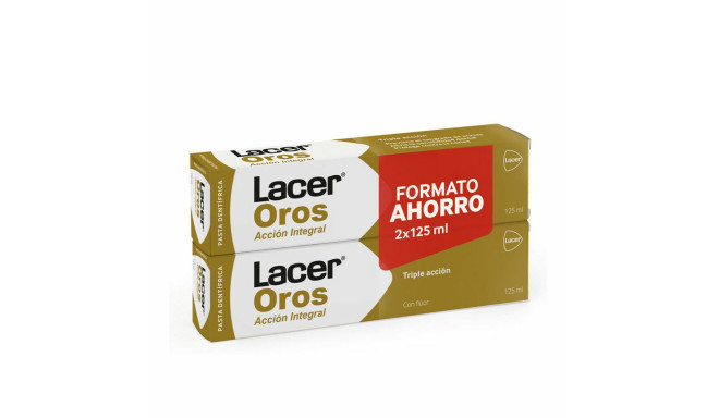 Kolmekordse toimega hambapasta Lacer Oro 2 x 125 ml (2 Tükid, osad)