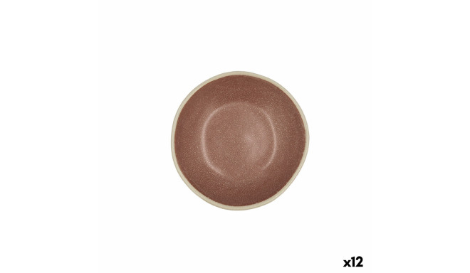 Bowl Bidasoa Gio Ceramic Brown 12 x 3 cm (12 Units)