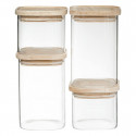 4 Tubs Secret de Gourmet Kitchen Stackable Glass