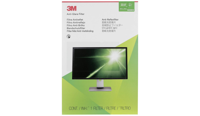 3M AG220W1B Anti-Glare Filter for LCD Widescreen Monitor 22