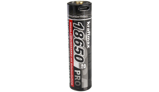 Kraftmax battery Pro Li-Ion 18650 3,6V 3400mAh USB-C 1tk (143895)
