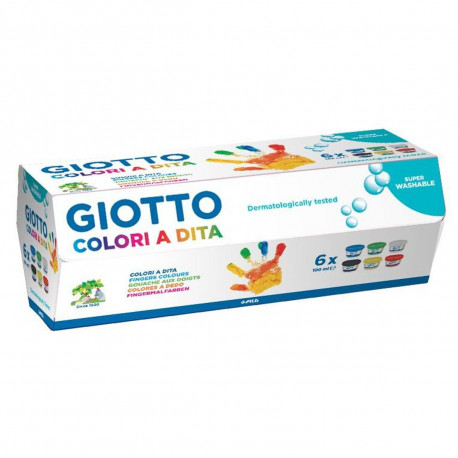 Näpuvärv Giotto    Mitmevärviline 6 Tükid, osad 100 ml