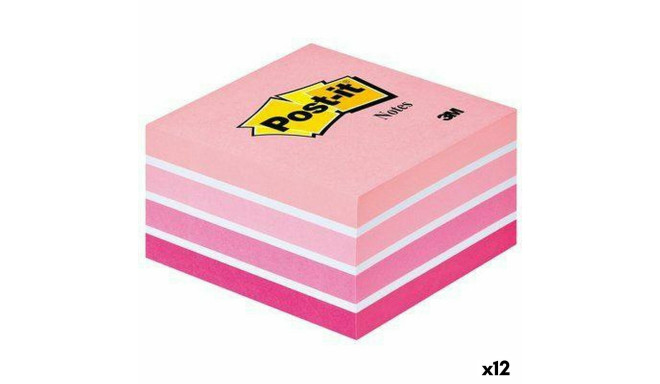 Piezīmju Bloku Post-it 76 x 76 mm Rozā 450 Loksnes (12 gb.)