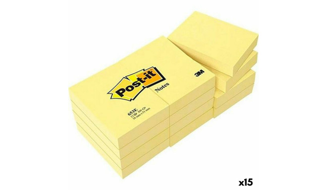 Notepad Post-it 38 x 51 mm Yellow (15 Units)