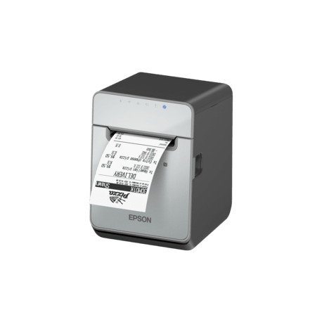 Epson TM-L100, 8 dots/mm (203 dpi), cutter, linerless, USB, Lightning, BT, Ethernet, black