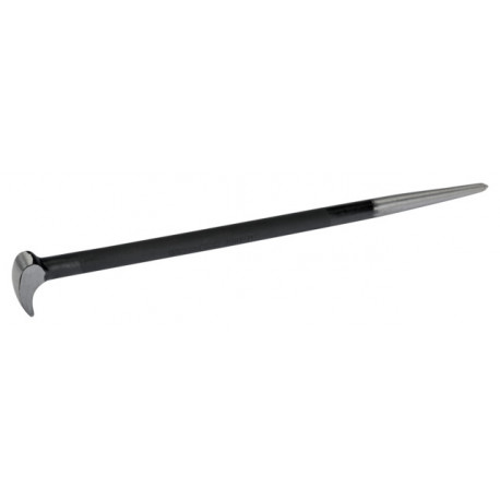 Special pry bar with a long tapered end for alignments and a rolling head for prying 508mm