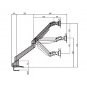 Multibrackets MB-2449 Monitor holder at the table with gas shock absorber up to 32"/ 10kg