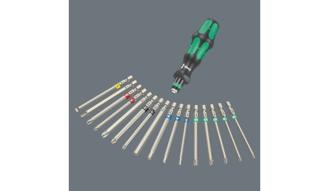 thumbnail image 2 of Wera Kraftform Kompakt 60 Tool Finder Set - 17-Piece Folding Screwdriver & Bit Kit 2 of 2