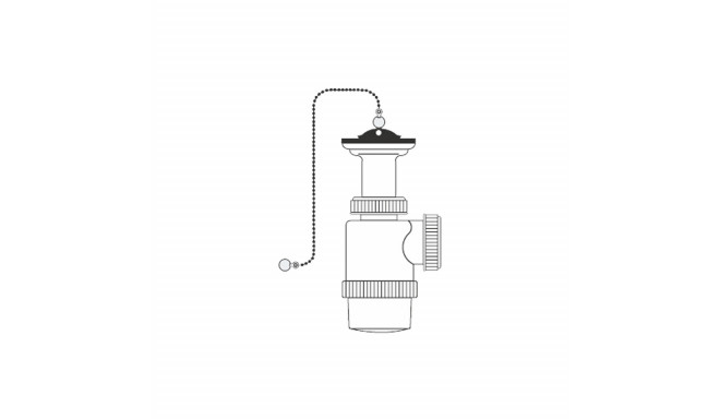 Washbasin Siphon Mirtak v70 PVC