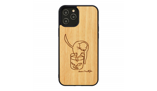 MAN&WOOD case for iPhone 12/12 Pro cat with red fish