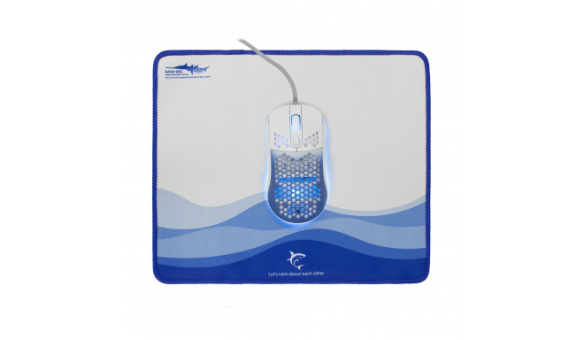 White Shark GMP-2201 Megalodon Mouse + Mousepad Bundle
