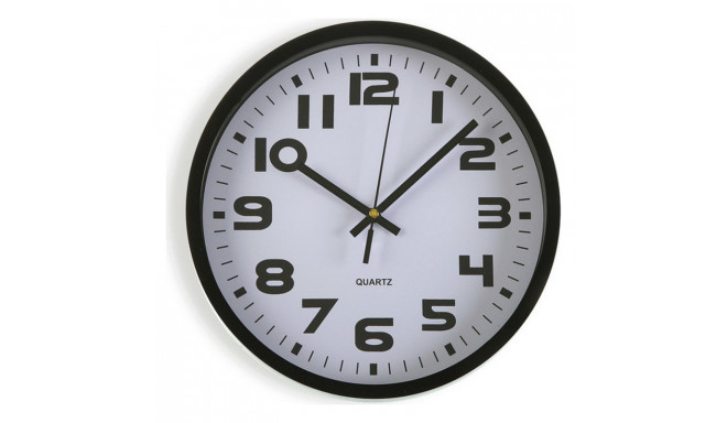 Wall Clock Versa Black Plastic 3,8 x 25 x 25 cm