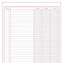 Account Book DOHE 09908 Burgundy A4 100 Sheets