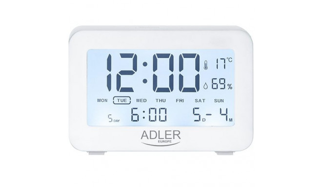 Adler AD 1196W Часы с будильником и термометром