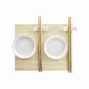 Sushi Komplekt DKD Home Decor 28,8 x 19,8 x 3 cm Naturaalne Valge Keraamika Idamaine (28,8 x 19,8 x 