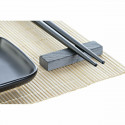 Sushi Set DKD Home Decor 27,8 x 17,8 x 3 cm Natural Black Stoneware Oriental (27,8 x 17,8 x 3 cm)