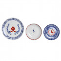 Dinnerware Set DKD Home Decor Porcelain Red Blue White 27 x 27 x 3 cm 18 Pieces