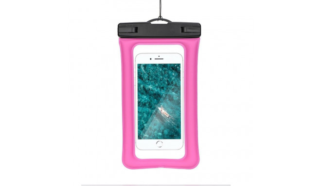 Waterproof bag for mobile phone with plastic closing AIRBAG rose pink