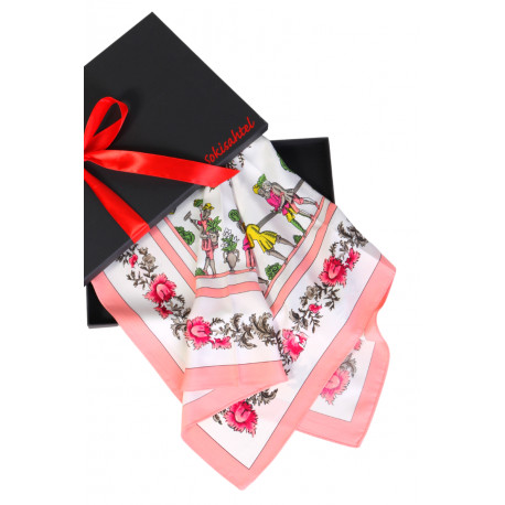 SOKISAHTEL SCARF roosa mustriga kaelarätik 425