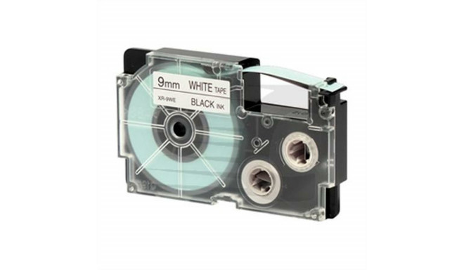 Lamineeritud Lint Sildimasinatele Casio XR-9WE Valge Must