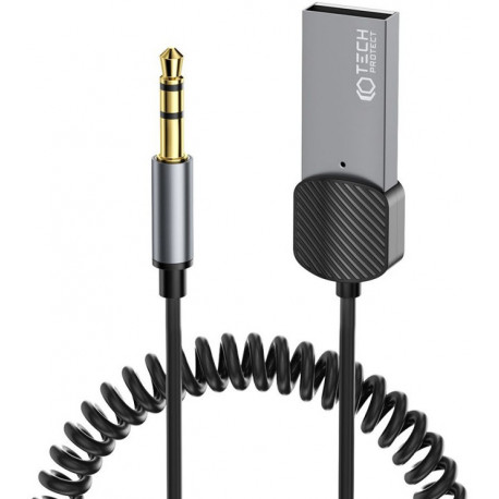 Tech-Protect Bluetooth адаптер звука UltraBoost AUX Audio, серый