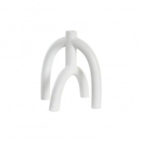 Candle Holder DKD Home Decor Scandi 21,5 x 21,5 x 23 cm White Resin