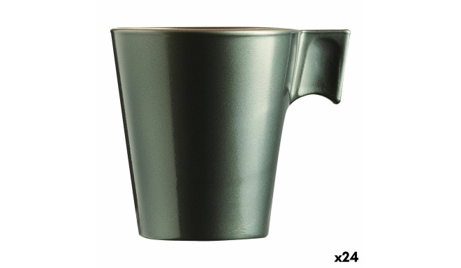 Mug Luminarc Flashy Green 80 ml Glass (24 Units)