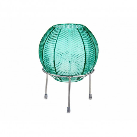 Vase Gift Decor SW120511B SW120511B Blue Silver Metal Glass Ball 14,5 x 19,5 x 14,5 cm