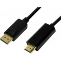 Kabel LogiLink DisplayPort - HDMI 2m czarny (