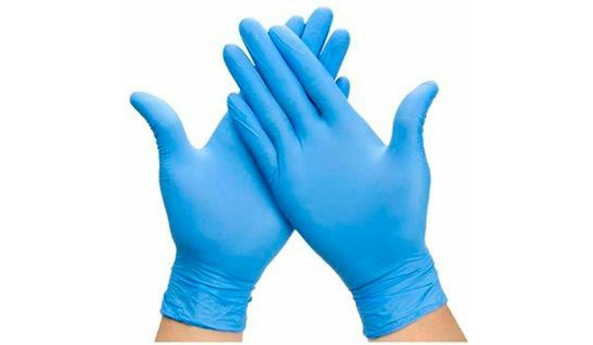 Disposable Vinyl Gloves M Blue Stick