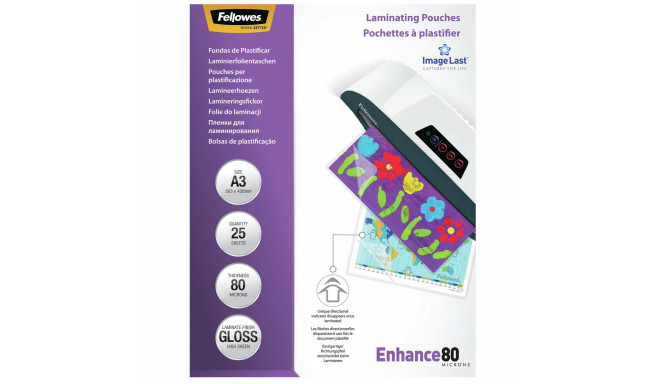 Lamineerimisümbrised Fellowes 25 Ühikut Läbipaistev A3