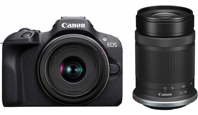 Canon EOS R100 + 18-45 + 55-210 мм, черный