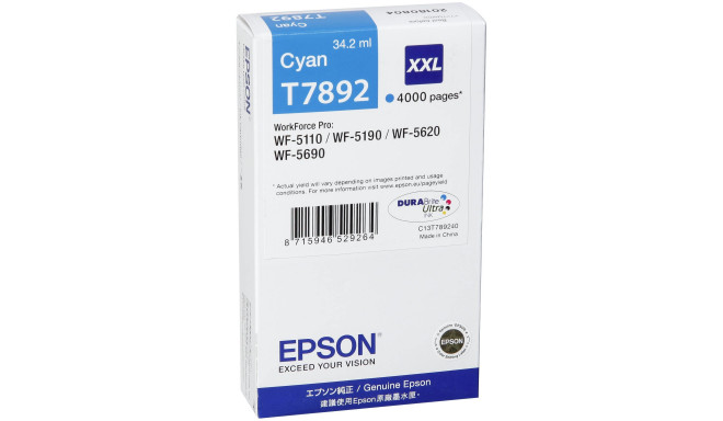 Epson DURABrite Ultra Ink XXL ink cartridge cyan T 7892