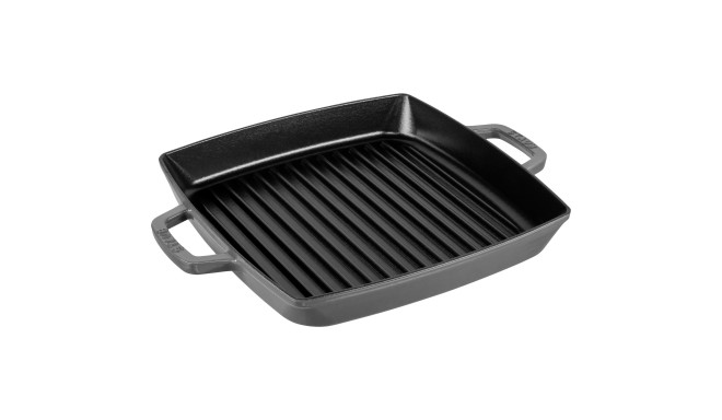 Staub grill pan induction squared 28cm Graphite Grey