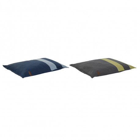 Pet bed DKD Home Decor 90 x 10 x 70 cm 90 x 70 x 10 cm Grey Blue 2 Units