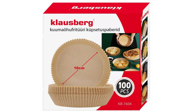 Klausberg kuumaõhufritüüri küpsetuspaberid 100 tk 16cm KB-7604