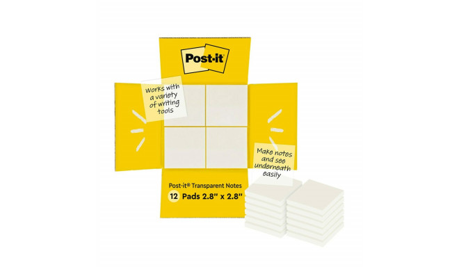 Стикеры для записей Post-it 600-TRSPT-SIOC Прозрачный 12 Предметы 73 x 73 mm