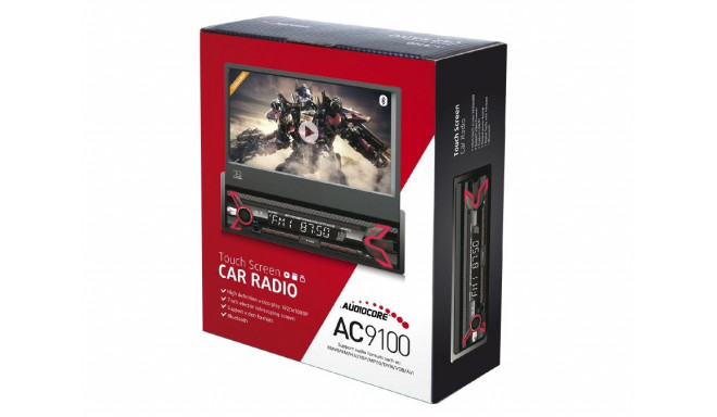 Audiocore AC9100 radio Car Digital Black, Red