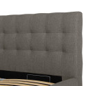 Bed LEENA 160x200cm, dark beige