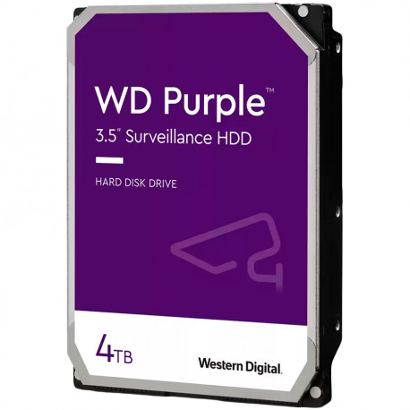 HDD Video Surveillance WD Purple 4TB CMR, 3.5'', 256MB, SATA 6Gbps, TBW: 180