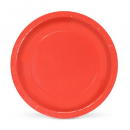 Plate set Algon Cardboard Disposable Red 10Units 20 x 20 x 1,5 cm