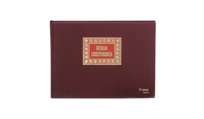 Correspondence Record Book DOHE 09910 A4 Burgundy 100 Sheets