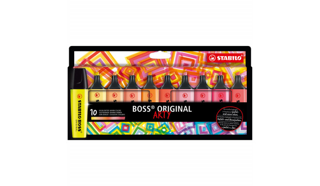 Fluorescent Marker Set Stabilo Boss Original Arty 10 Pieces Multicolour