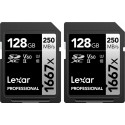 LEXAR PRO 1667X SDXC UHS-II U3 (V60) R250/W120 128GB - 2PACK
