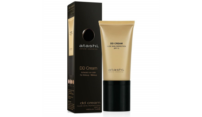 Päikesekaitse koos Värviga Atashi PT0905ES0007 Keskmine Spf 15 50 ml DD Kreem