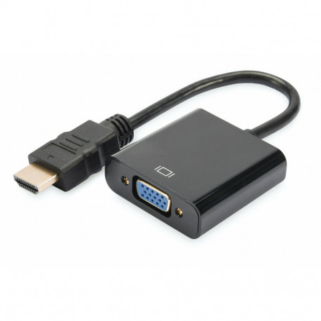 HDMI-VGA Adapter Digitus DA-70461 Must