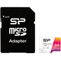 Silicon Power карта памяти microSDXC 64GB Elite + adapter